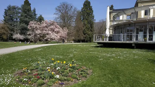 Kurpark in Baden, Station 2 auf dem selbstgeführten Stadtrundgang