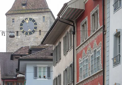 Altstadt mit Dachhimmel in Aarau, stop 4 on the self-guided walking tour