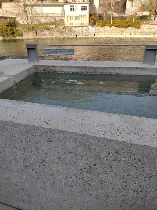 Heisse Brunnen in Baden, Station 8 auf dem selbstgeführten Stadtrundgang