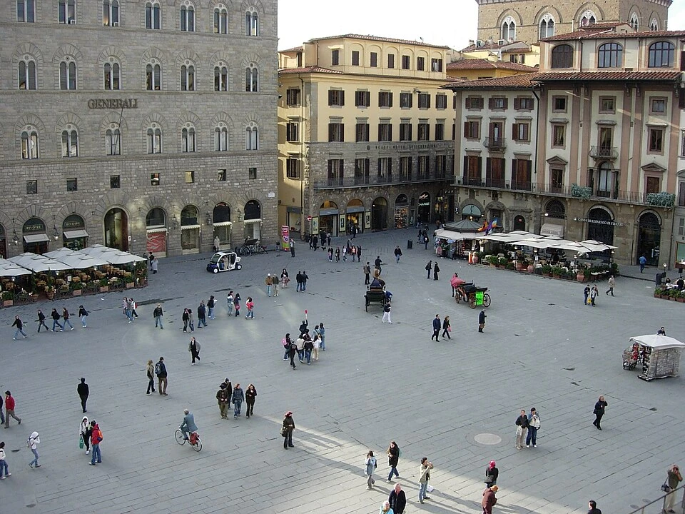 Piazza della Signoria in Florenz, Station 10 auf dem selbstgeführten Stadtrundgang