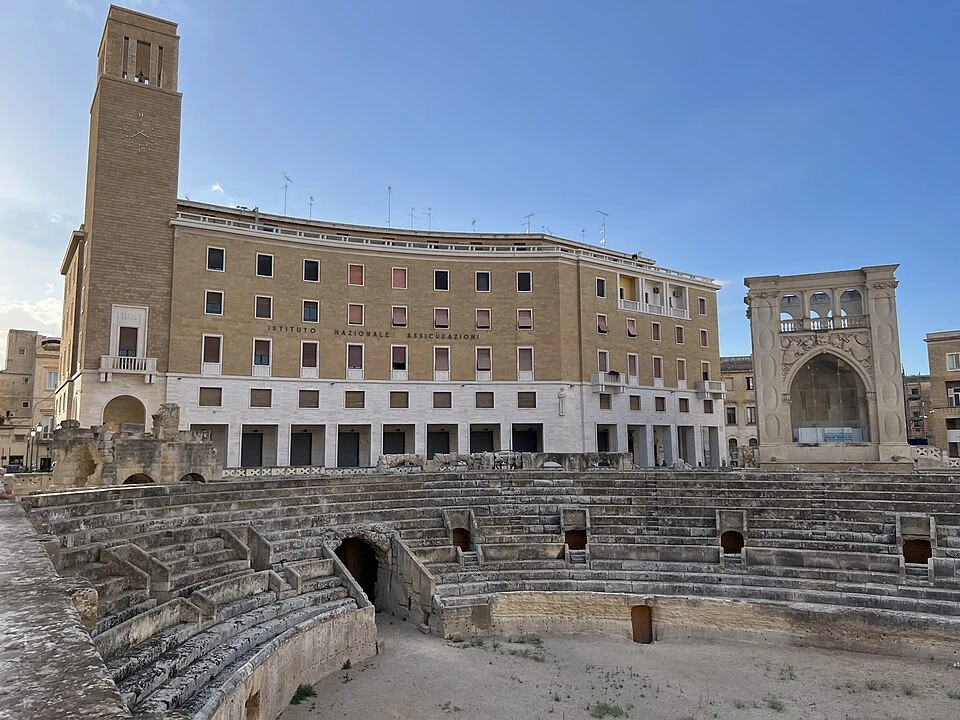 Roman Amphitheatre in Lecce, stop 5 on the self-guided walking tour