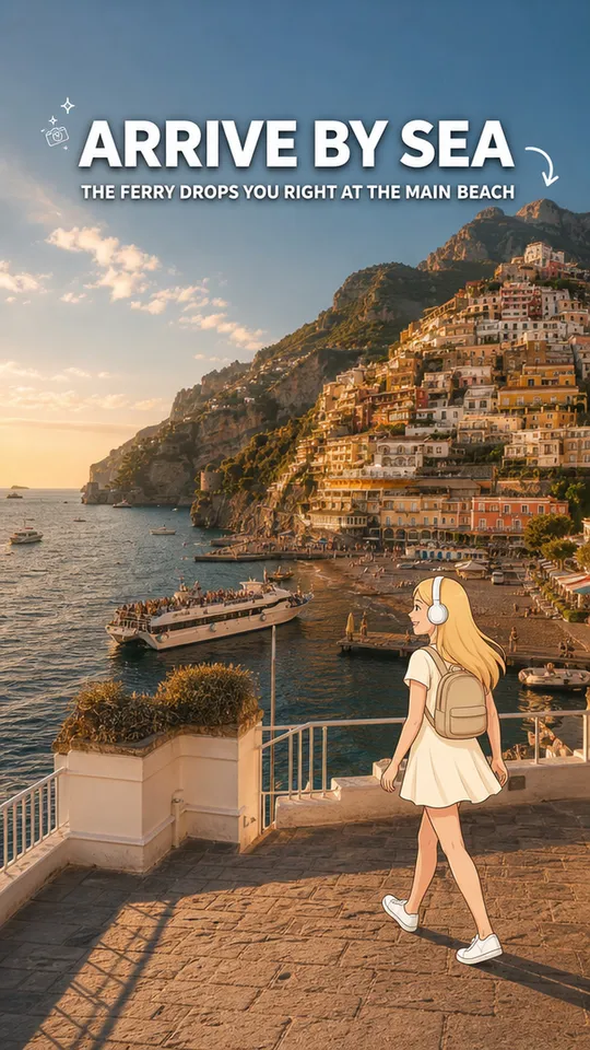 Ankunft in Positano mit der Fähre