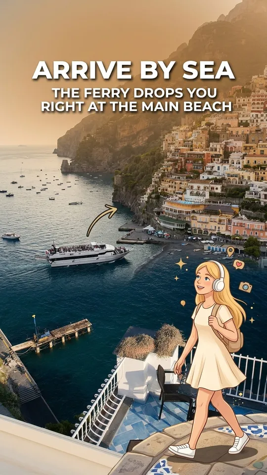Ankunft in Positano mit der Fähre