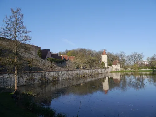 Stadtmauer in Dinkelsbühl, Station 4 auf dem selbstgeführten Stadtrundgang