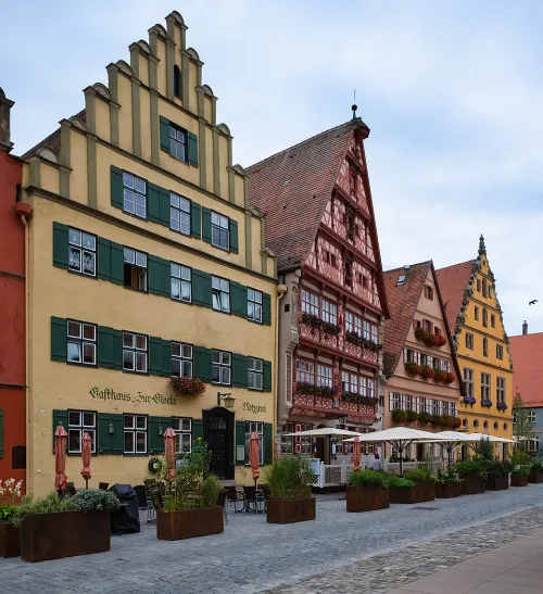Weinmarkt in Dinkelsbühl, Station 8 auf dem selbstgeführten Stadtrundgang