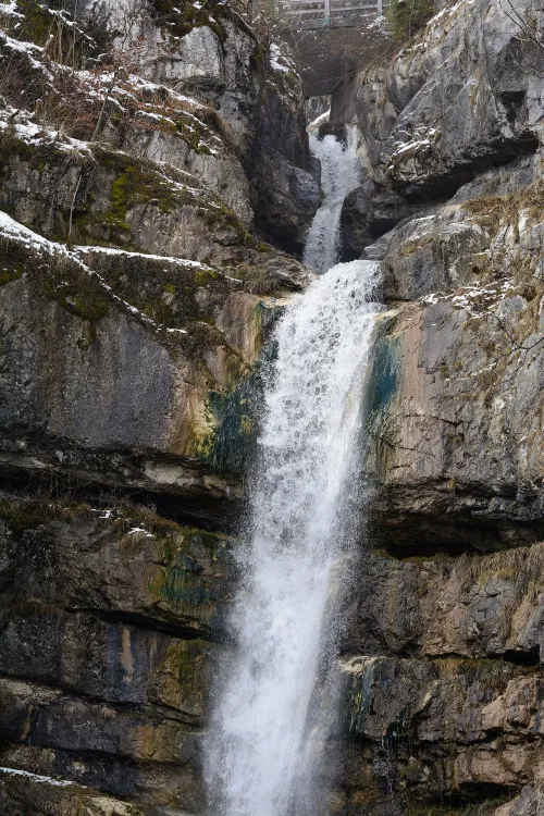 Mühlbachwasserfall in Hallstatt, Station 3 auf dem selbstgeführten Stadtrundgang