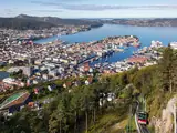 Blick auf Bergen