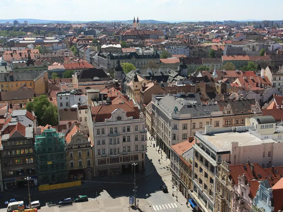 Blick auf Pilsen