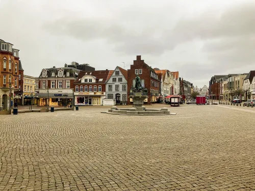Marktplatz in Husum, stop 2 on the self-guided walking tour