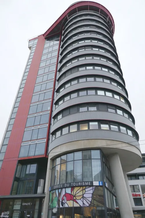 Espacité Tower in La Chaux-de-Fonds, stop 3 on the self-guided walking tour