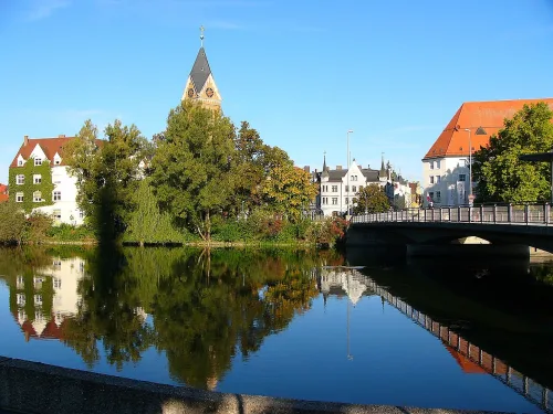 Luitpoldbrücke in Landshut, Station 9 auf dem selbstgeführten Stadtrundgang