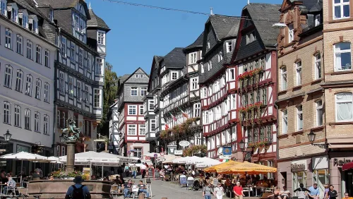 Marktplatz in Marburg, Station 4 auf dem selbstgeführten Stadtrundgang