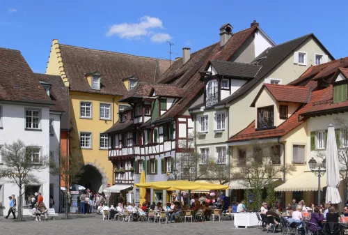 Schloßplatz in Meersburg, Station 6 auf dem selbstgeführten Stadtrundgang
