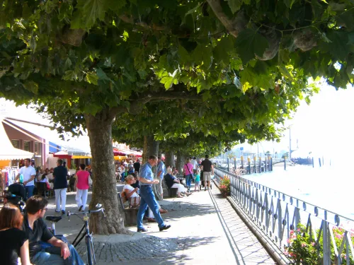 Seepromenade in Meersburg, Station 2 auf dem selbstgeführten Stadtrundgang
