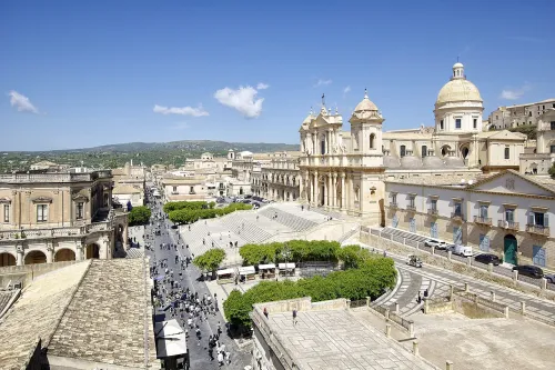 Piazza del Municipio in Noto, Station 6 auf dem selbstgeführten Stadtrundgang