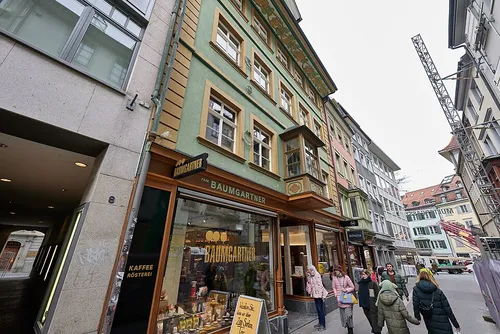 Old Town Oriel Windows in St. Gallen, stop 3 on the self-guided walking tour