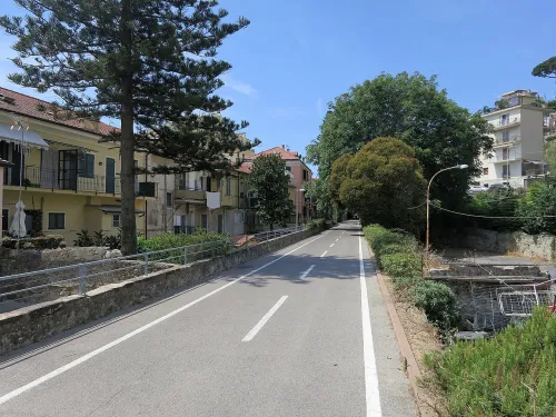 Pista Ciclabile della Riviera dei Fiori in Sanremo, Station 10 auf dem selbstgeführten Stadtrundgang
