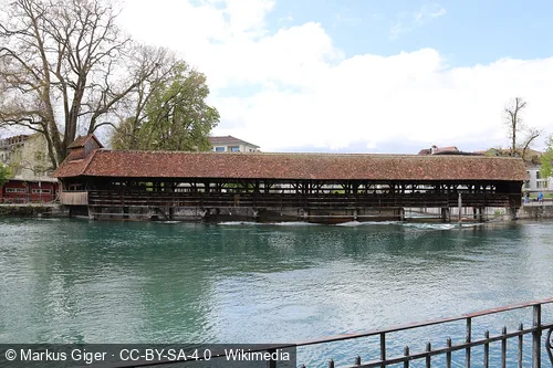Scherzligschleuse in Thun, Station 9 auf dem selbstgeführten Stadtrundgang