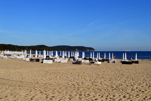 Strand Sopot in Zoppot, Station 6 auf dem selbstgeführten Stadtrundgang