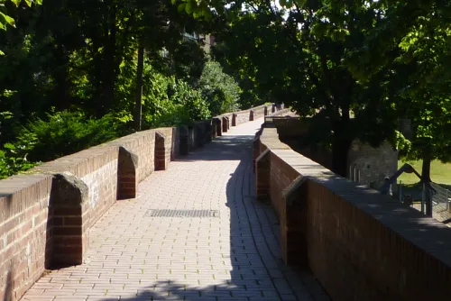 City Wall and Danube Promenade in Ulm, stop 4 on the self-guided walking tour