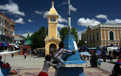 Plaza Aniceto Arce in Uyuni, stop 1 on the self-guided walking tour