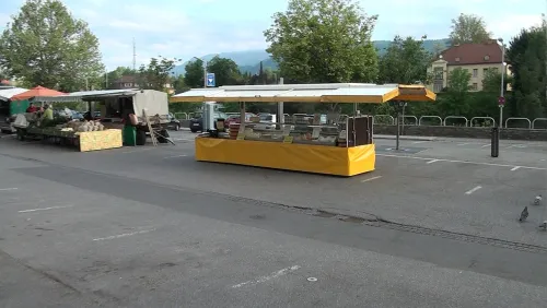 Villacher Wochenmarkt, Station 3 auf dem selbstgeführten Stadtrundgang