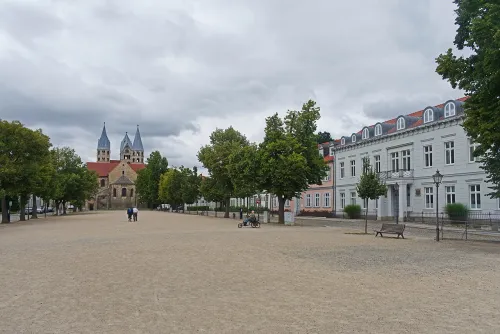 Domplatz in Halberstadt, stop 7 on the self-guided walking tour