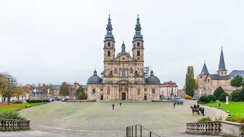 Domplatz in Fulda, Station 2 auf dem selbstgeführten Stadtrundgang