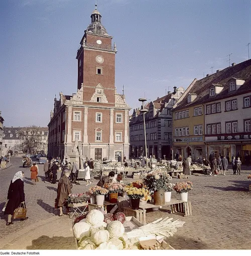 Hauptmarkt in Gotha, Station 5 auf dem selbstgeführten Stadtrundgang