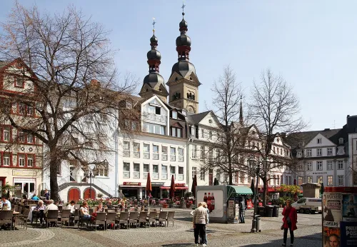 Am Plan in Koblenz, stop 3 on the self-guided walking tour