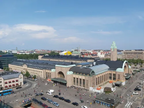 Helsinki Central Station, stop 8 on the self-guided walking tour