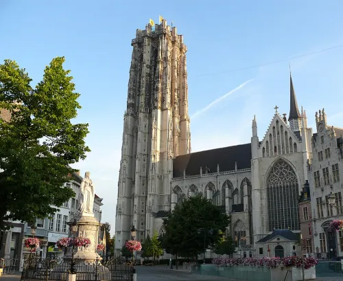 St. Rumbold's Cathedral and Tower in Mechelen, stop 1 on the self-guided walking tour