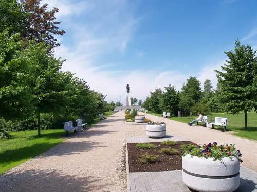 Jūrmalas parks in Liepāja, Station 7 auf dem selbstgeführten Stadtrundgang