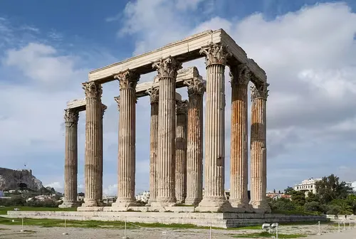 Temple of Olympian Zeus in Athens, stop 10 on the self-guided walking tour