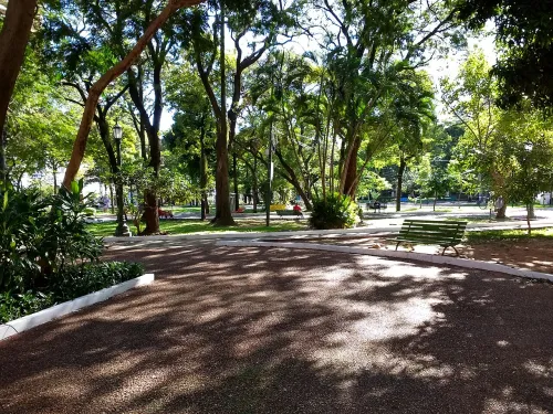 Plaza Uruguaya in Asunción, stop 6 on the self-guided walking tour