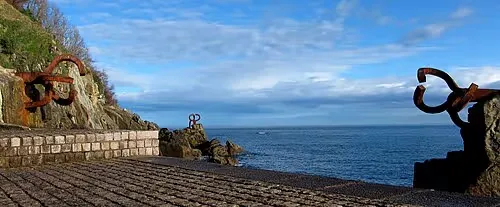 Peine del Viento in San Sebastián, Station 1 auf dem selbstgeführten Stadtrundgang