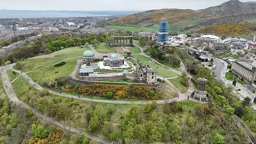 Calton Hill in Edinburgh, Station 9 auf dem selbstgeführten Stadtrundgang