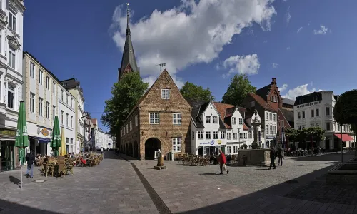 Nordermarkt in Flensburg, Station 3 auf dem selbstgeführten Stadtrundgang