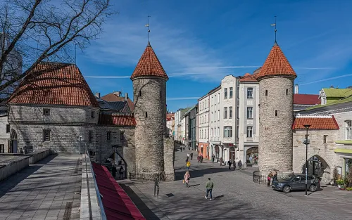 Viru Gate in Tallinn, stop 12 on the self-guided walking tour