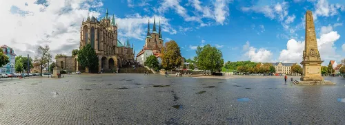 Domplatz in Erfurt, Station 9 auf dem selbstgeführten Stadtrundgang
