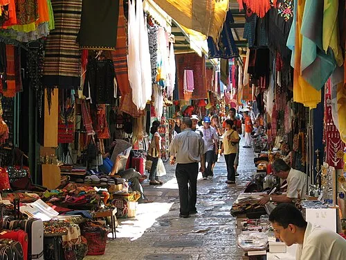 Old City Market in Jerusalem, stop 7 on the self-guided walking tour