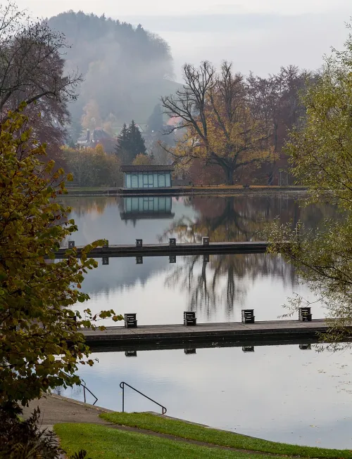Three Ponds in St. Gallen, stop 8 on the self-guided walking tour