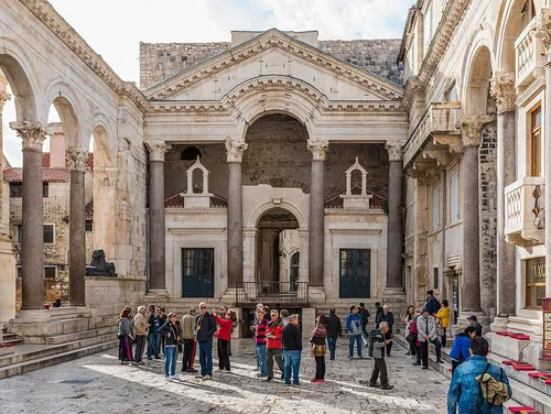 Peristyle Square in Split, stop 9 on the self-guided walking tour