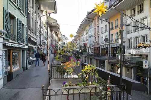 Obere Hauptgasse in Thun, Station 6 auf dem selbstgeführten Stadtrundgang