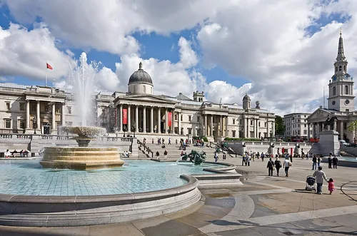 Trafalgar Square in London, stop 8 on the self-guided walking tour