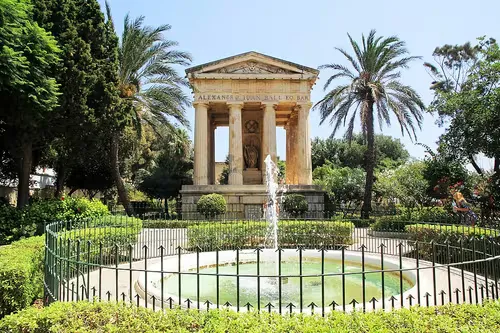 Untere Barrakka-Gärten in Valletta, Station 8 auf dem selbstgeführten Stadtrundgang