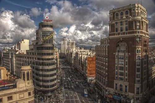 Gran Vía in Madrid, Station 2 auf dem selbstgeführten Stadtrundgang