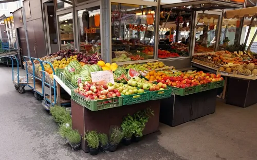 Stadtmarkt in Augsburg, stop 9 on the self-guided walking tour