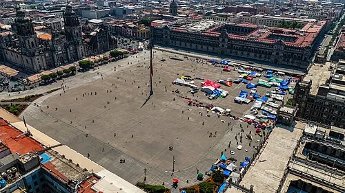 Zócalo (Plaza de la Constitución) in Mexico City, stop 8 on the self-guided walking tour