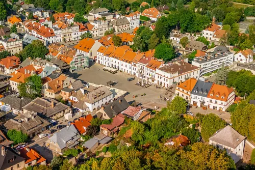 Marktplatz von Kazimierz Dolny, Station 1 auf dem selbstgeführten Stadtrundgang